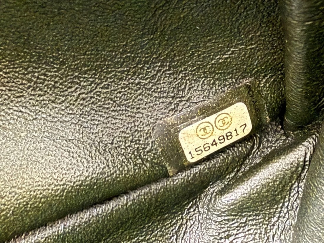 Chanel 2.55 Reissue Double Flap Iridescent Dark Green Patent Leather Bag - 9