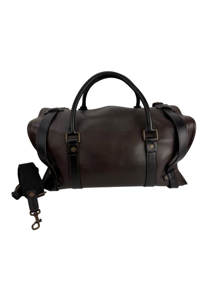 Louis Vuitton Vintage Utah Brown Leather Sac Weekender Travel Bag - 2