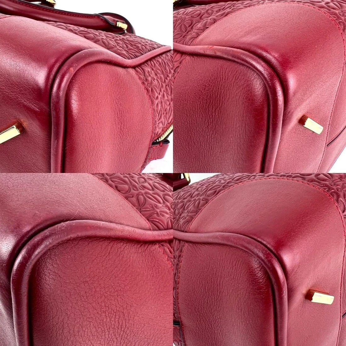 Loewe Amazona Anagram 2 Way Red Leather Shoulder Bag - 15