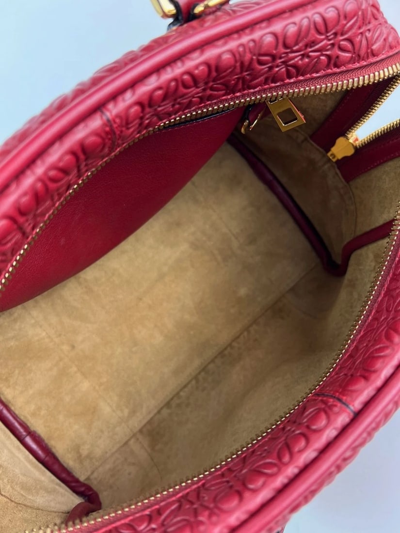 Loewe Amazona Anagram 2 Way Red Leather Shoulder Bag - 4