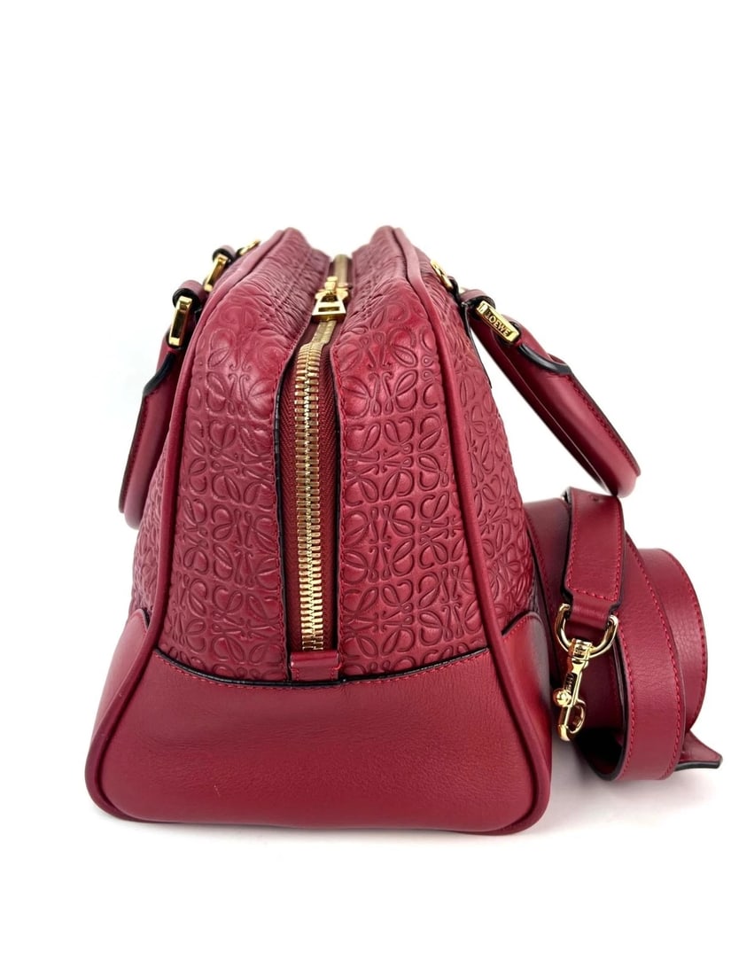 Loewe Amazona Anagram 2 Way Red Leather Shoulder Bag - 7