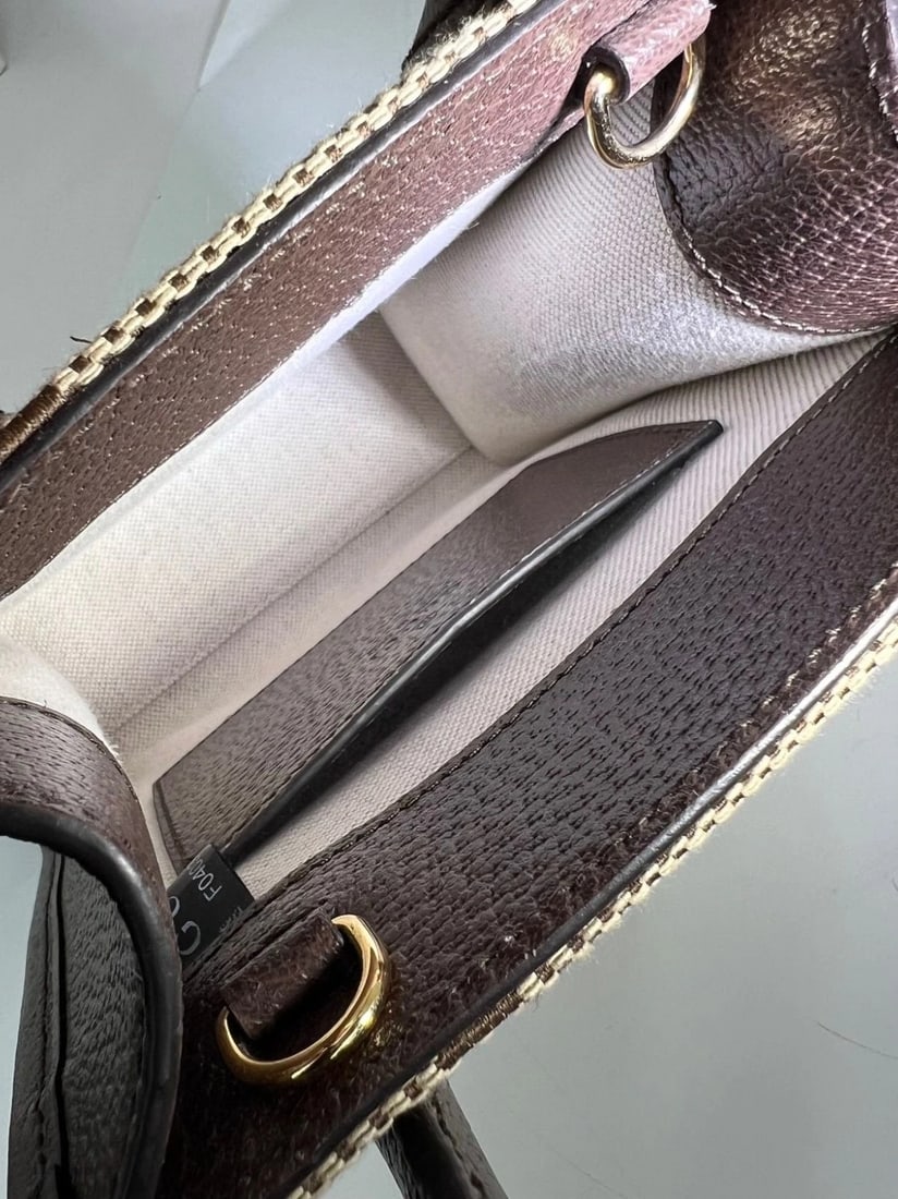 Gucci Jumbo GG textured dollar calfskin Mini Web Vertical Tote - 6
