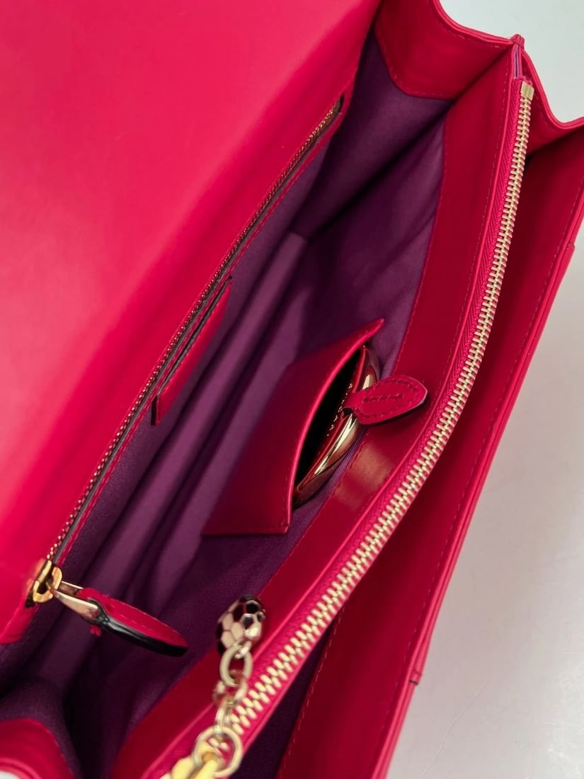 Bvlgari Serpenti Forever Dark Pink Shoulder Bag - 13