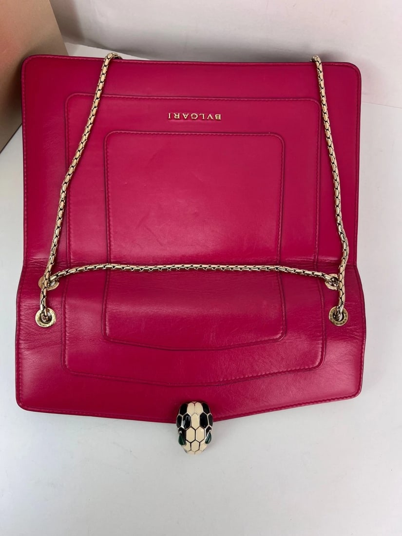 Bvlgari Serpenti Forever Dark Pink Shoulder Bag - 16