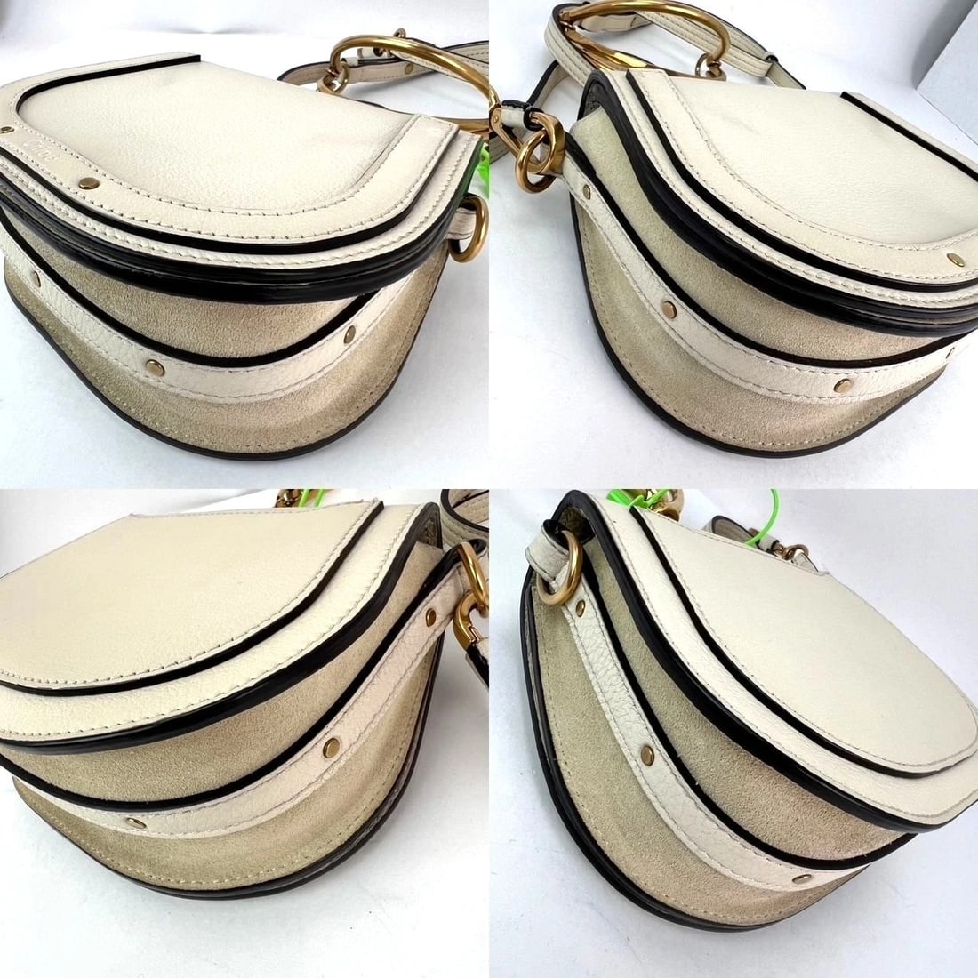 Chloe Nile Small Beige Leather Wrist Crossbody Bag - 12