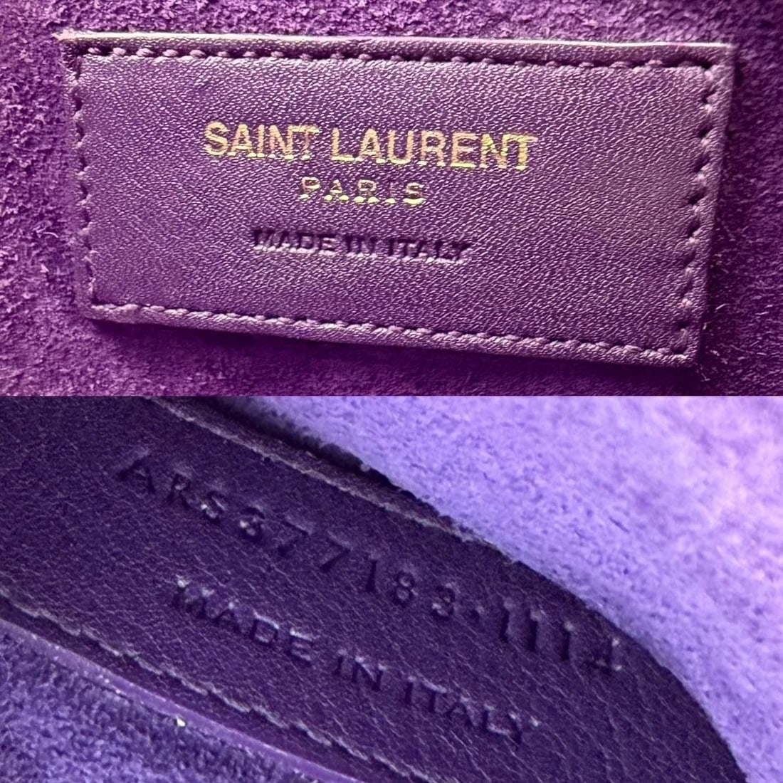 Saint Laurent Sac De Jour Purple Leather Shoulder Bag - 3