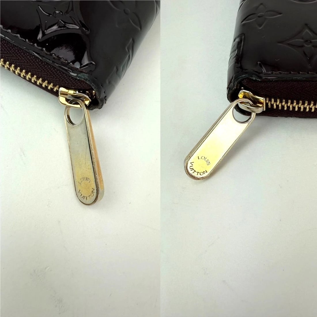 Louis Vuitton Burgundy Vernis Patent Leather Zippy Wallet Clutch - 8