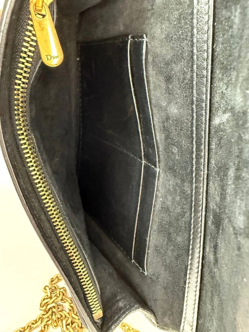 Christian Dior Calfskin Black D-Fence Croisiere Wallet on a Chain - 11