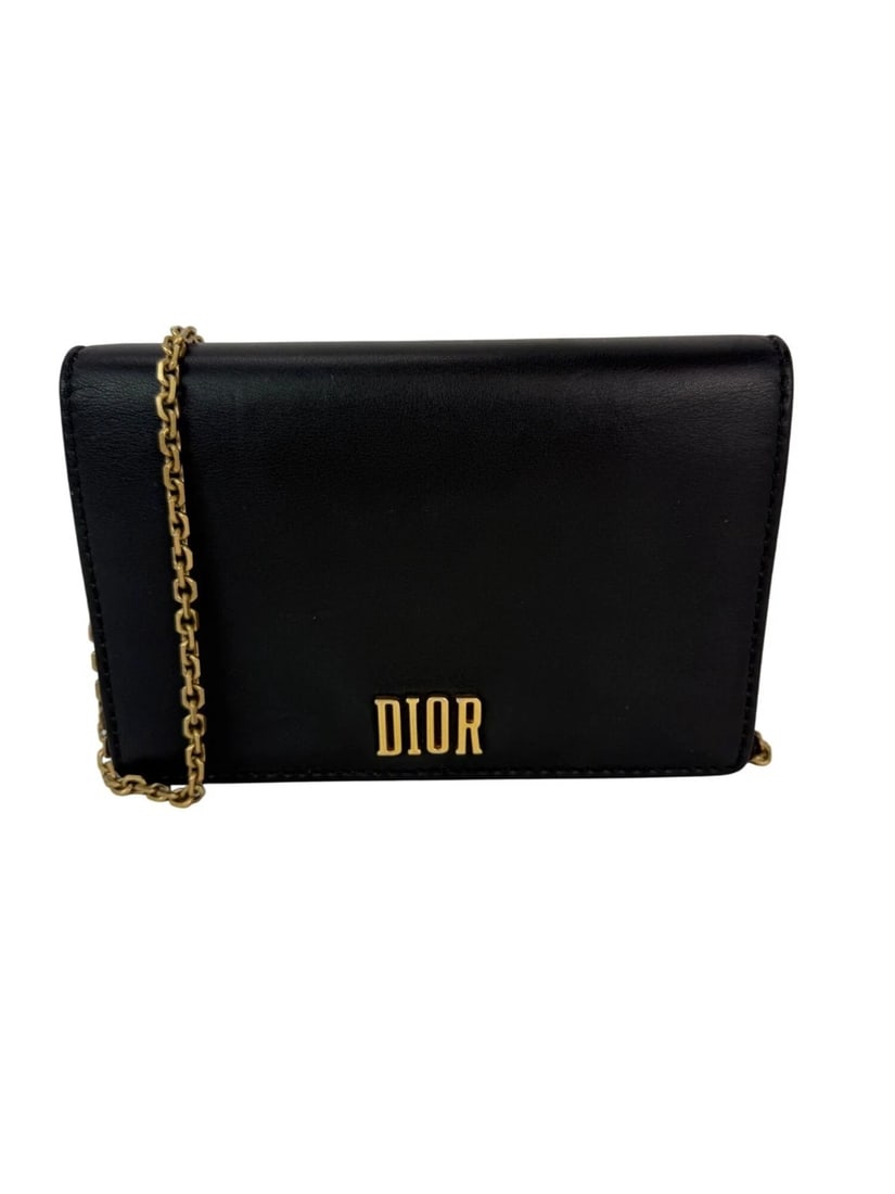 Christian Dior Calfskin Black D-Fence Croisiere Wallet on a Chain: Title: Christian Dior Calfskin Black D-Fence Croisiere Wallet on a Chain Description: Pre-Owned 100% Authentic Christian Dior Calfskin Black D-Fence Croisiere Wallet on a Chain Clutch Bag RATING: