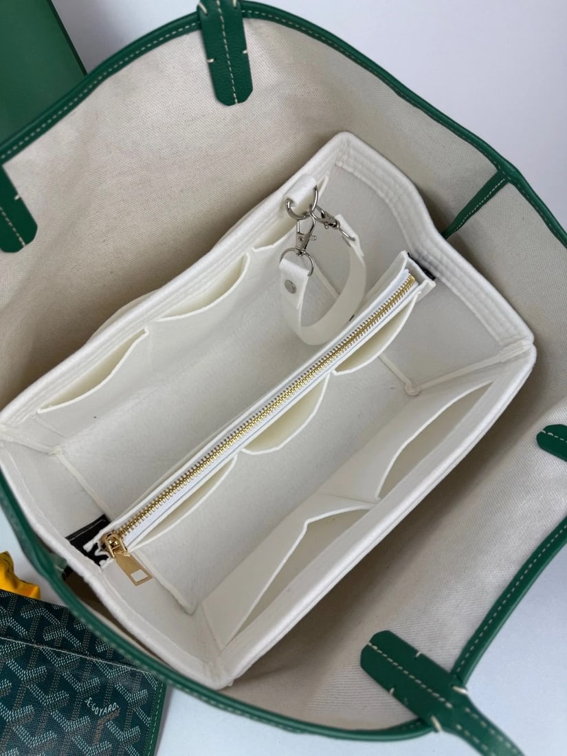 GOYARD Saint Louis PM Goyardine Green Tote - 8