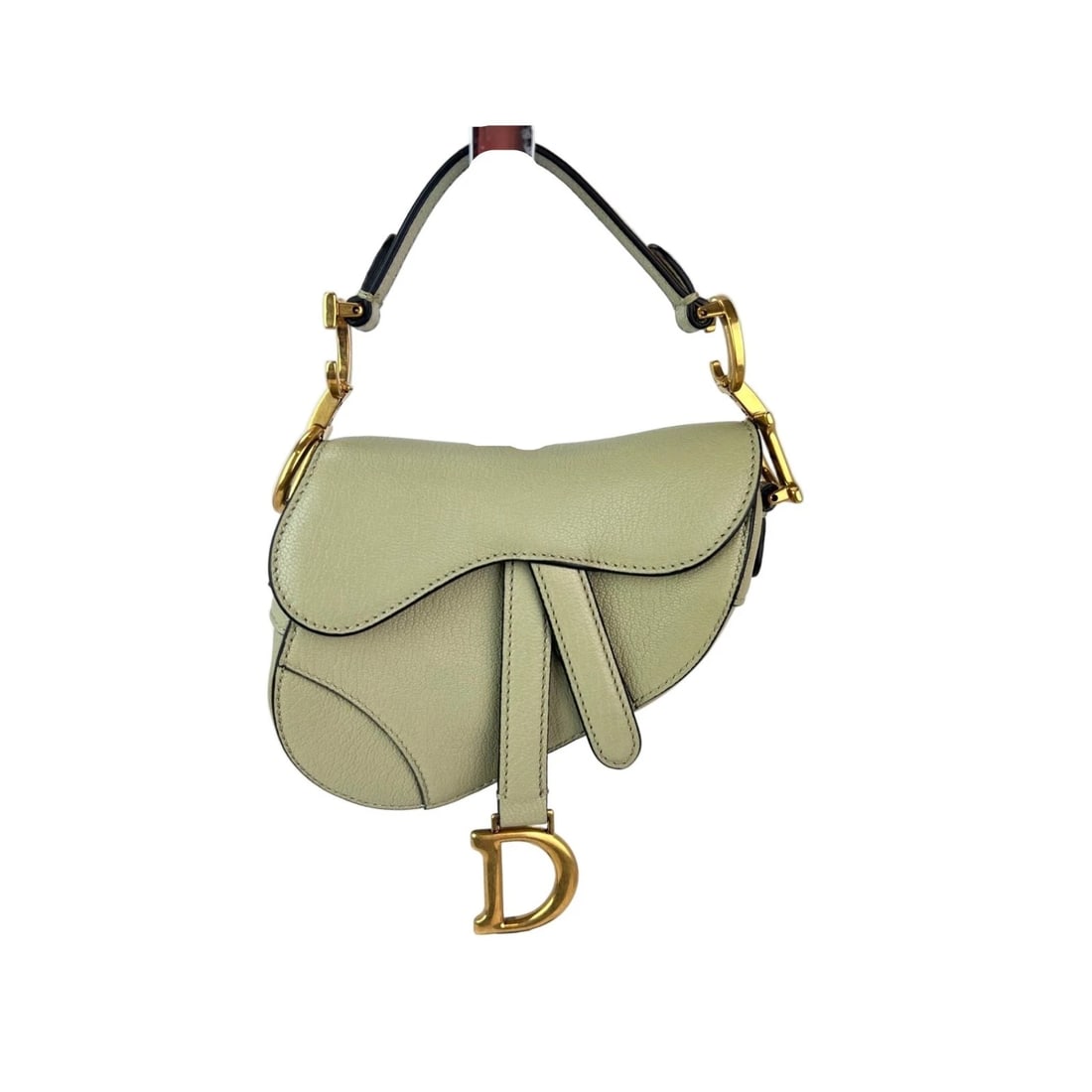 Christian Dior Goatskin Light Green Micro Saddle Bag with Strap: Title: Christian Dior Goatskin Light Green Micro Saddle Bag with Strap Description: Pre-Owned 100% Authentic Christian Dior Goatskin Light Green Micro Saddle Bag with Strap RATING: A/B...Very Good, we
