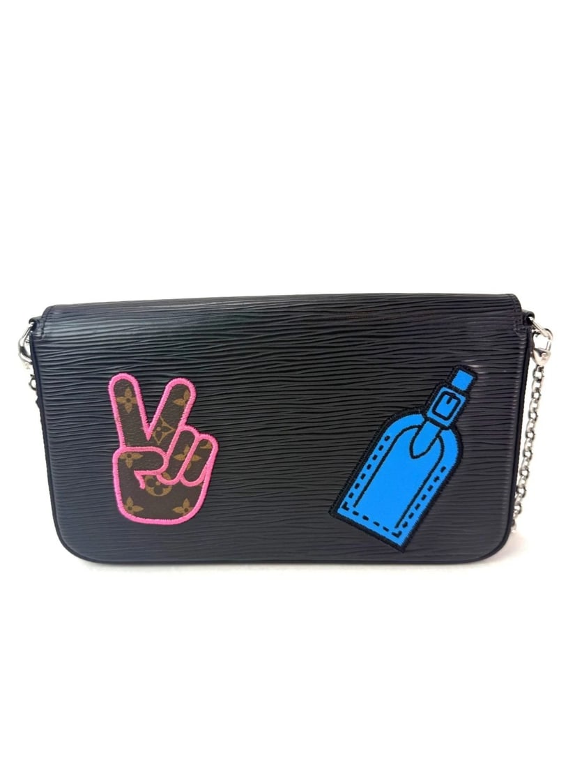Louis Vuitton Felicie Limited Edition Patchwork Black Epi Leather Bag - 2