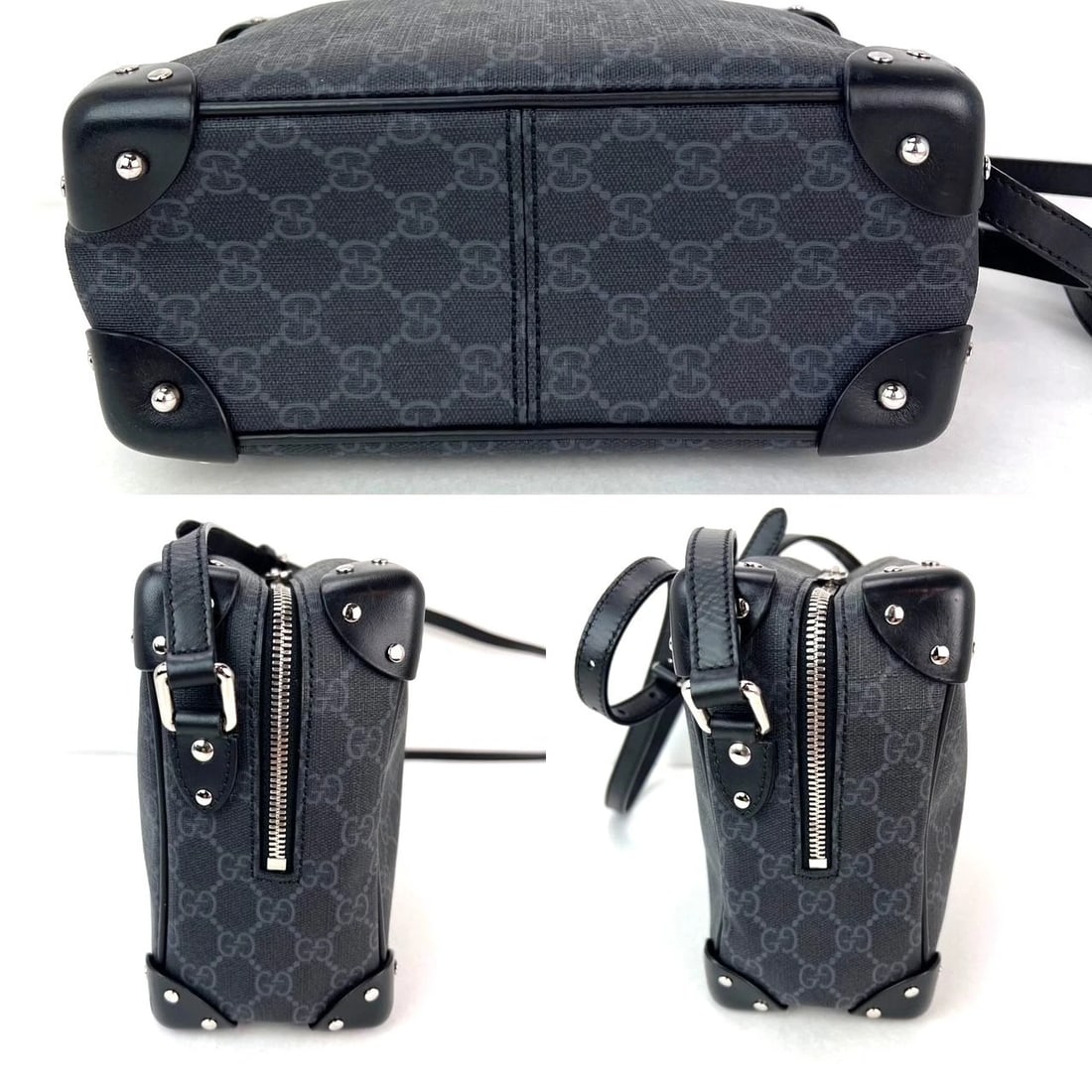Gucci Black GG Supreme Selleria Square Messenger Bag - 4