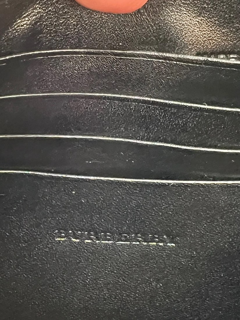 Burberry Signature Grain Leather Check Embossed Langley Black Crossbody - 3