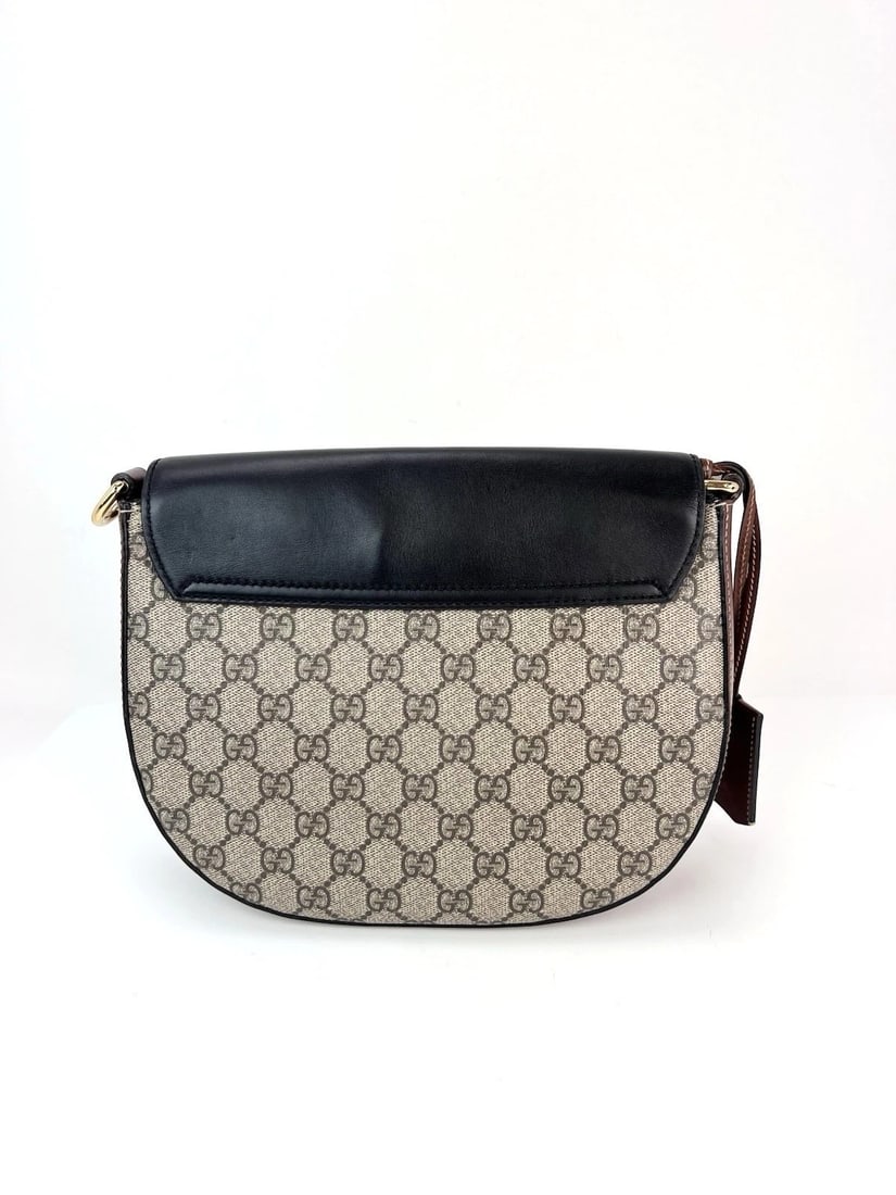 Gucci GG Supreme Web Padlock Black Messenger Shoulder Bag - 5