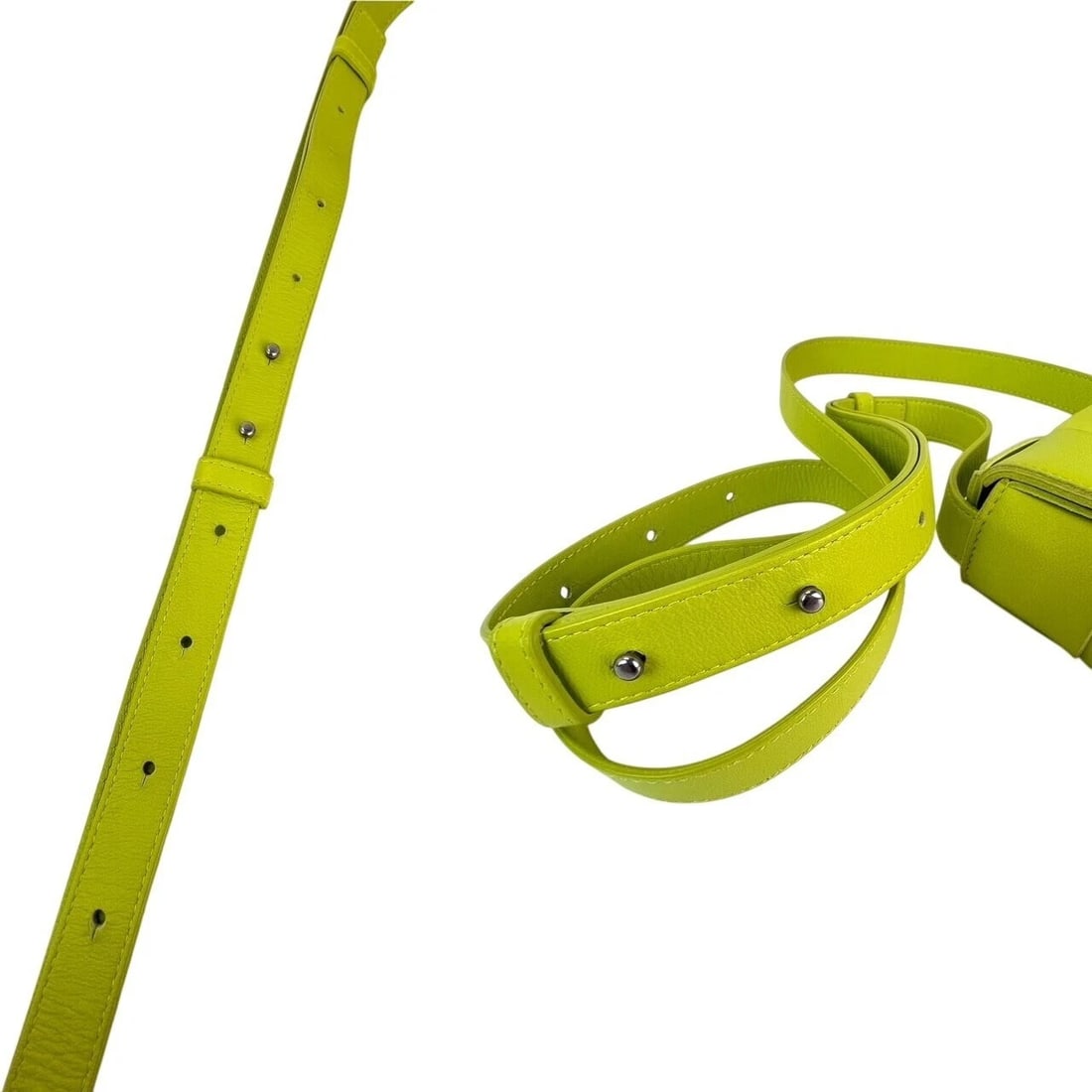BOTTEGA VENETA Intrecciato Mini Cassette Lime Green Lambskin CrossbodyBag - 3