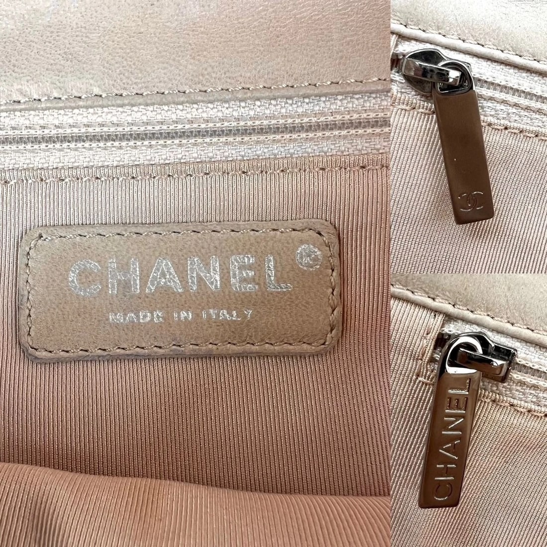 Chanel Lambskin Quilted Pile Ou Face Flap Beige Clair Shoulder Bag - 3