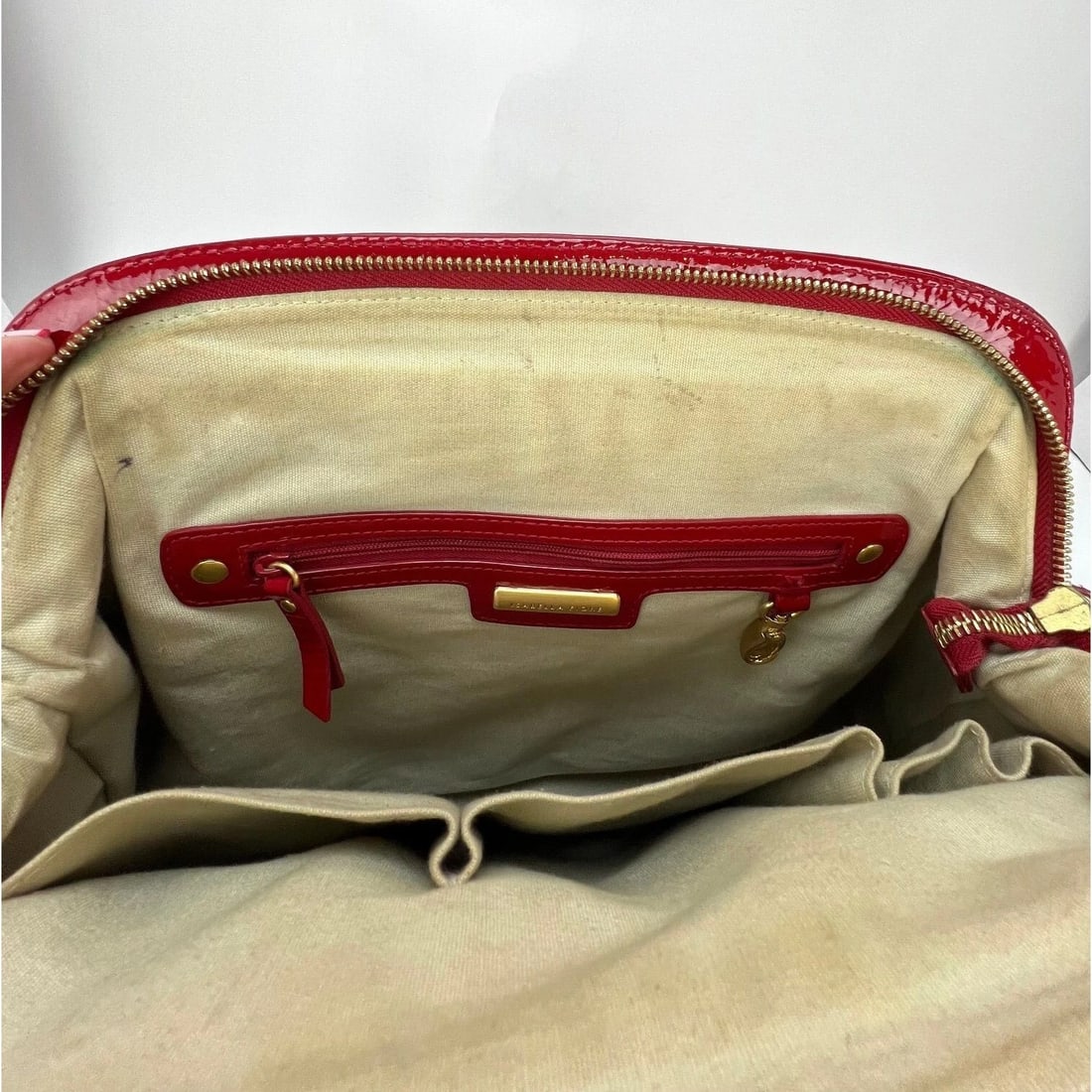 Isabella Fiore Red Patent Leather Hand bag - 9