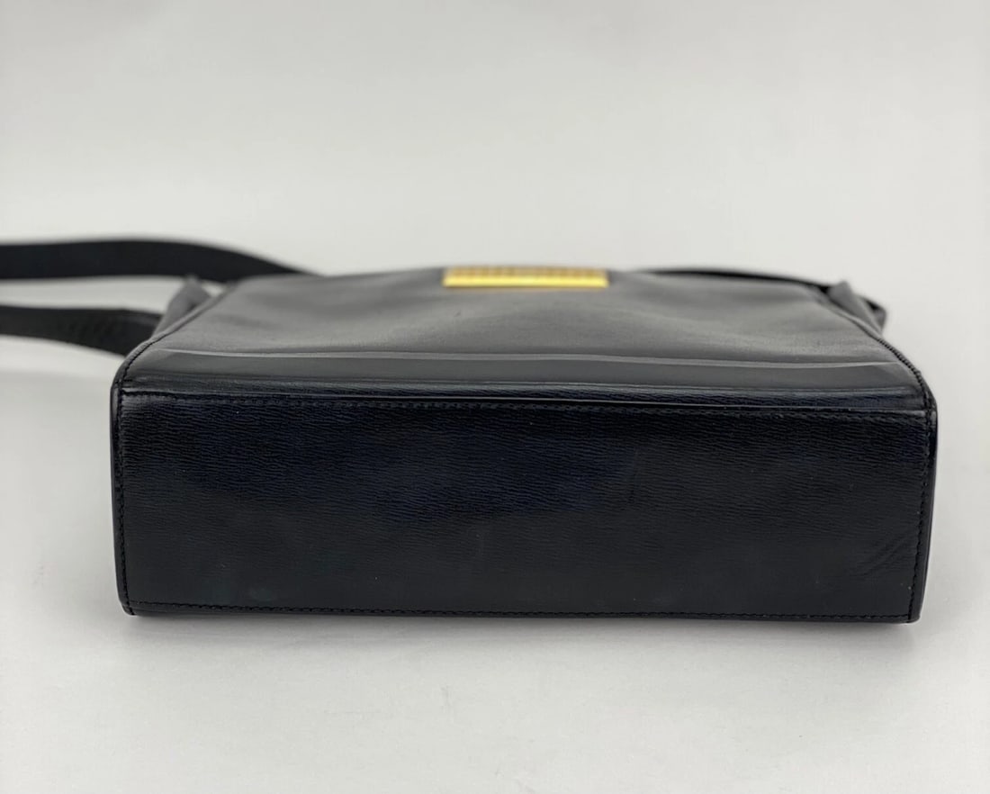 CHRISTIAN DIOR Bag Black Leather Adjustable Shoulder Bag - 5