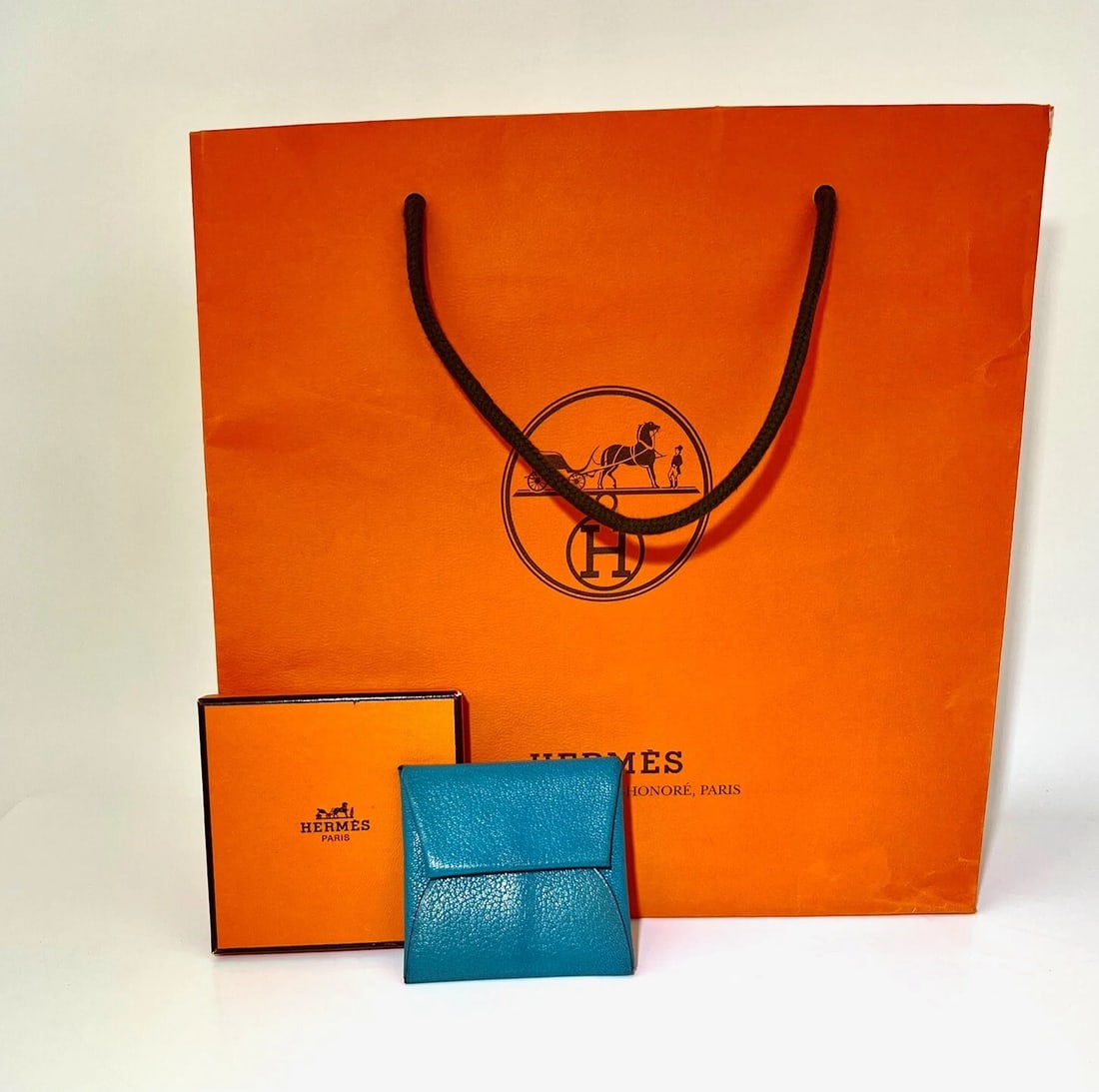 Hermes Purse Chevre Mysore Bastia Verso Coin Purse Mini Wallet - 12