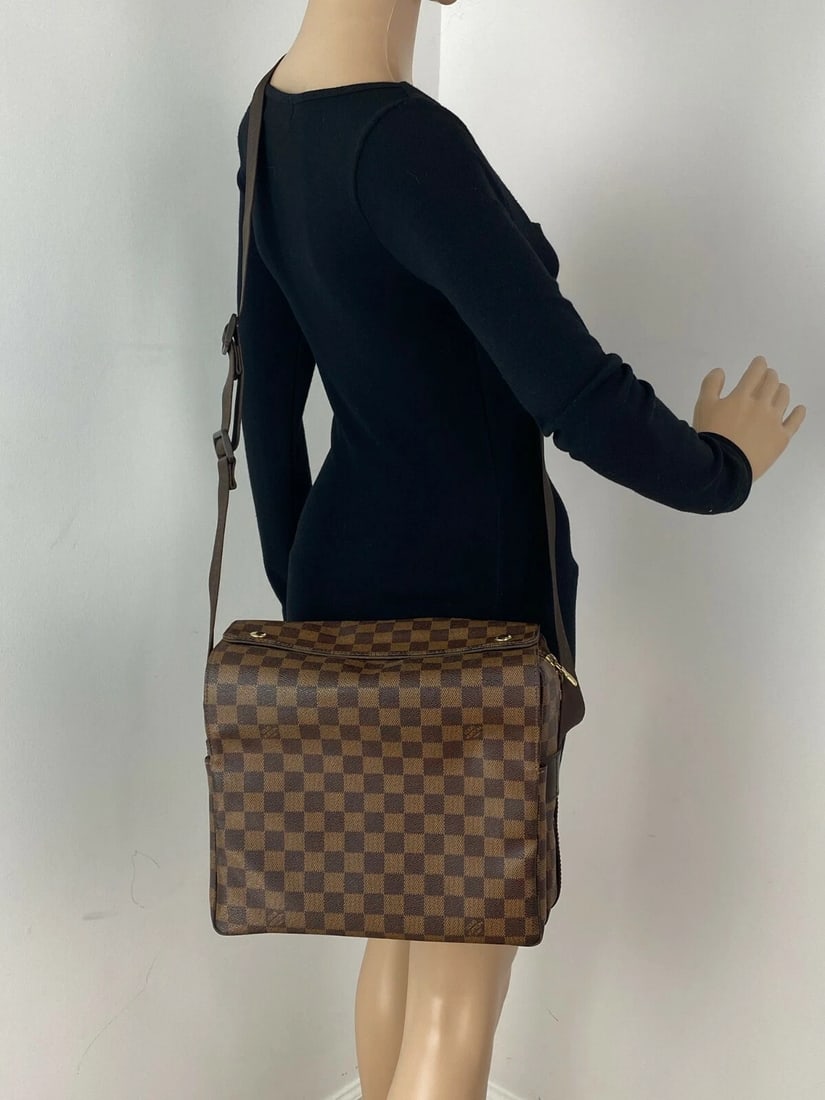 Louis Vuitton Bag Damier Ebene Canvas Naviglio Shoulder Messenger Bag - 8