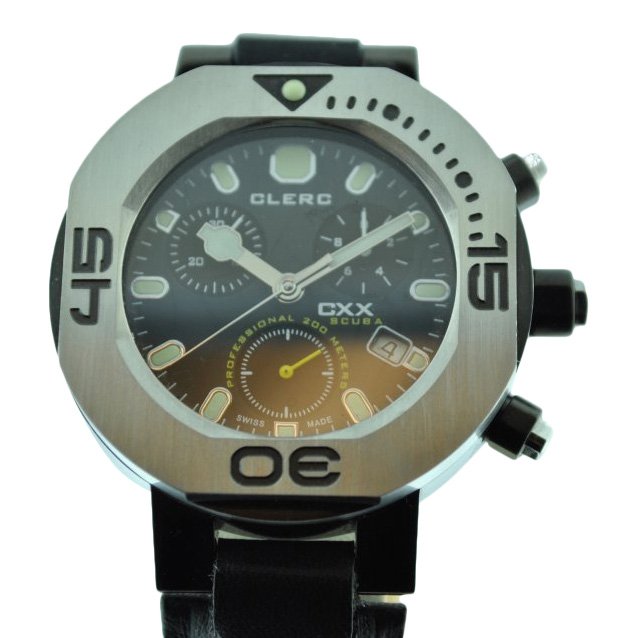 Clerc Scuba 200 Meter Water Resistant Dive Stopwatch: Clerc Scuba 200 Meter and Water Resistant Dive Stopwatch Battery operated No Reserve Auction: This is a no reserve auction, which means there is no minimum price set, so the item is guaranteed to sell