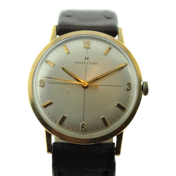 Hamilton Manual Wind Silver Leather Watch, 1960's (1 of 5)