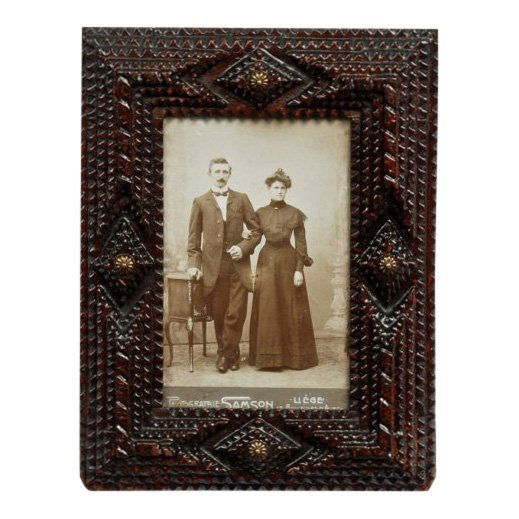 1890s Tramp Art Portrait Frame (1 of 3)