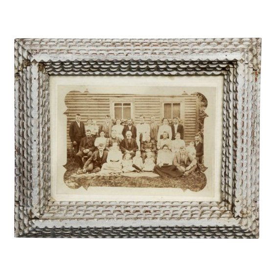 Painted Tramp Art Frame with Photo (1 of 3)