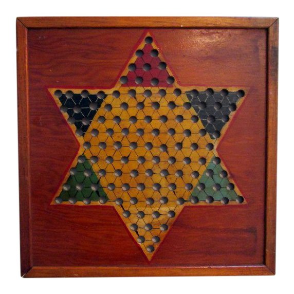 Painted Chinese Checkers Gameboard (1 of 9)
