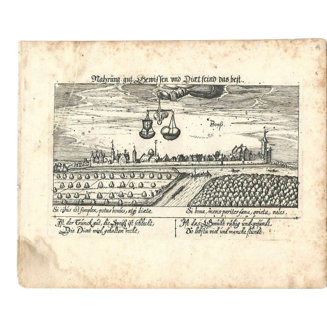 17th C. German Engraving Catechism Morality (1 of 1)