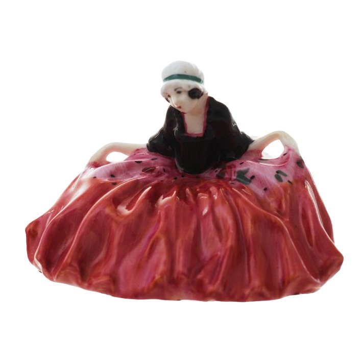 Royal Doulton: Polly Peachum Colorway: Royal Doulton Figurine, Polly Peachum Colorway Height: 2.25 inches Date: 1925 Royal Doulton is an English company producing tableware and collectables, dating from 1815. Operating originally in London
