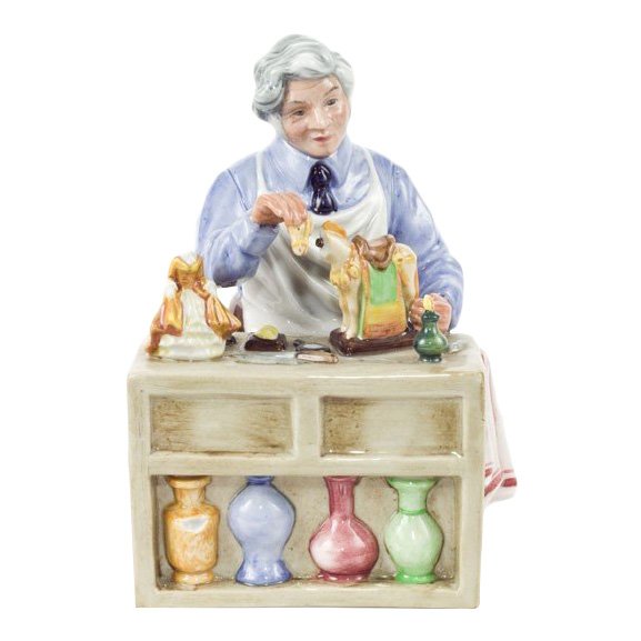 Royal Doulton: China Repairer: Royal Doulton Figurine, China Repairer Reference: HN2943 Height: 6.75 inches Date: 1983-1988 Royal Doulton is an English company producing tableware and collectables, dating from 1815. Operating origi
