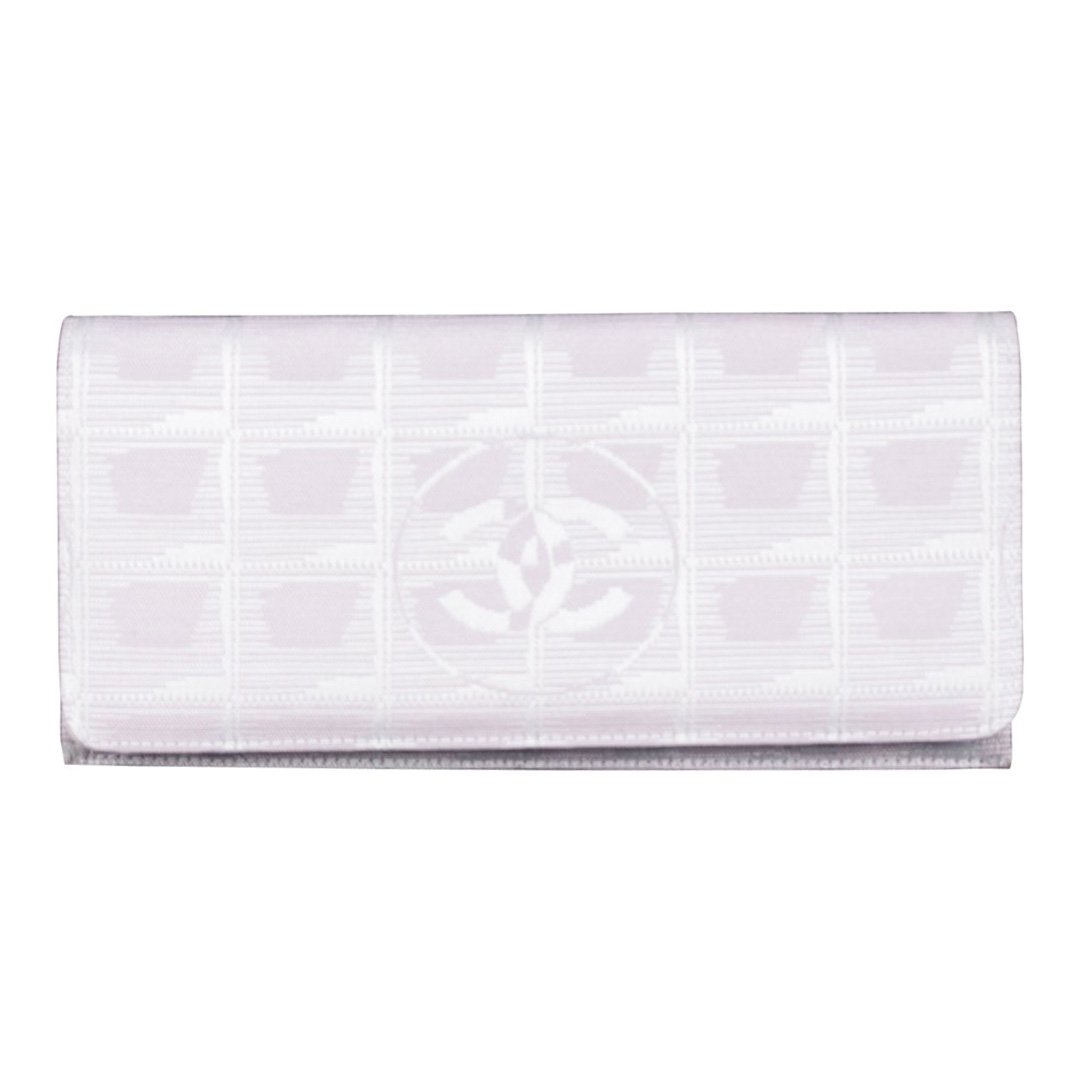 Chanel Lilac Travel Line Jacquard Canvas Bifold Wallet (1 of 6)