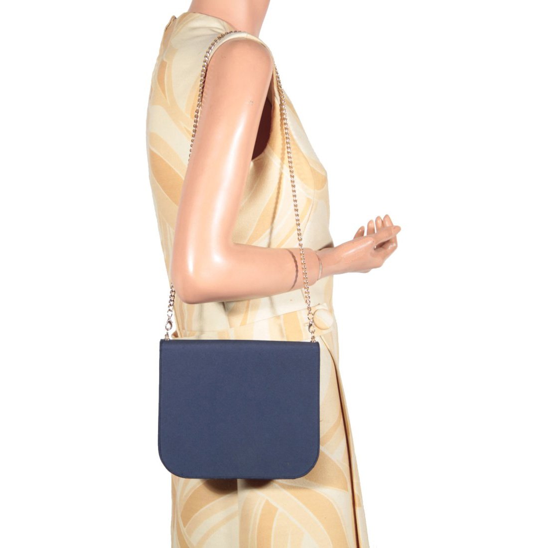 Renaud Pellegrino Blue Satin Evening Shoulder Bag (1 of 10)