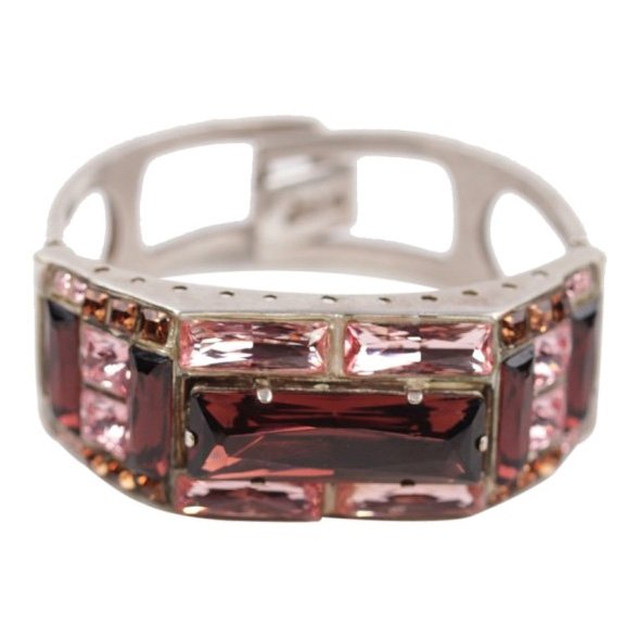 Jean Paul Gaultier Silver Pink Rhinestone Bracelet (1 of 9)