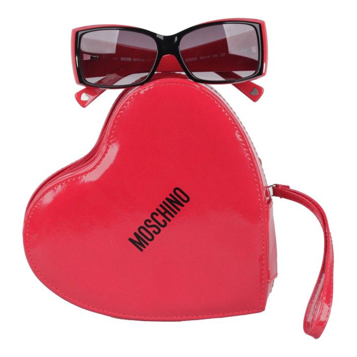 Moschino Black Swarovski Crystal Heart Sunglasses (1 of 10)