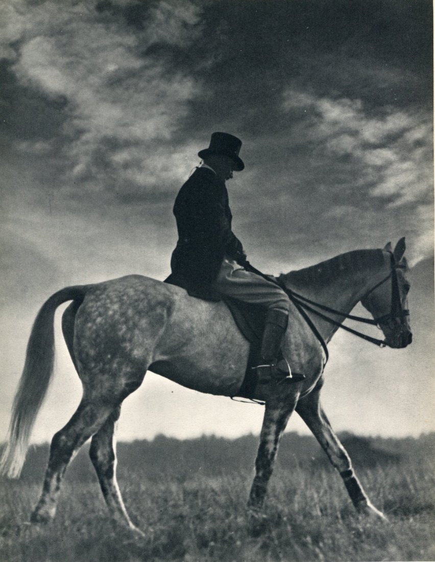 Ewald Hoinkis: Horse and Rider: Sheet-Fed Copperplate Gravure Printer: Beck Engraving, Pennsylvania Date: 1935 Image Size: Approx 7.5 inches x 10 inches Ewald Hoinkis was a German photographer who started his career with a self buil