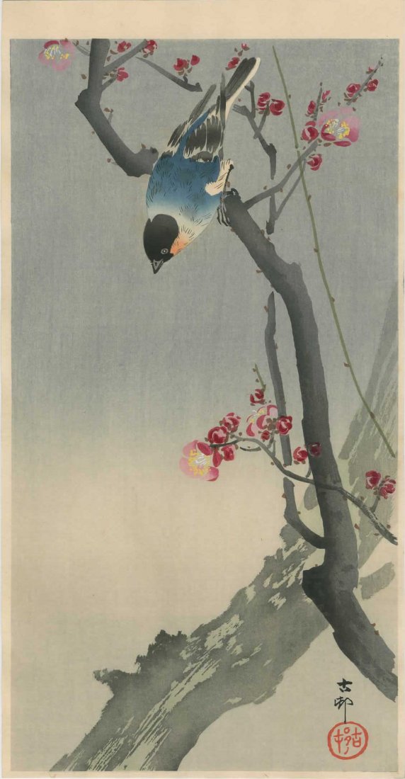 Ohara Koson - Bullfinch on a Plum Tree, 1930's (1 of 2)