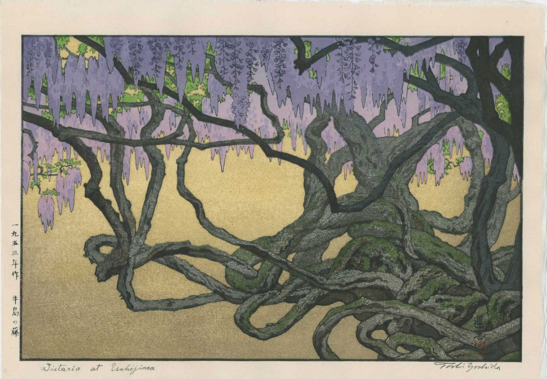 Toshi Yoshida - Wisteria at Ushijima (1 of 2)