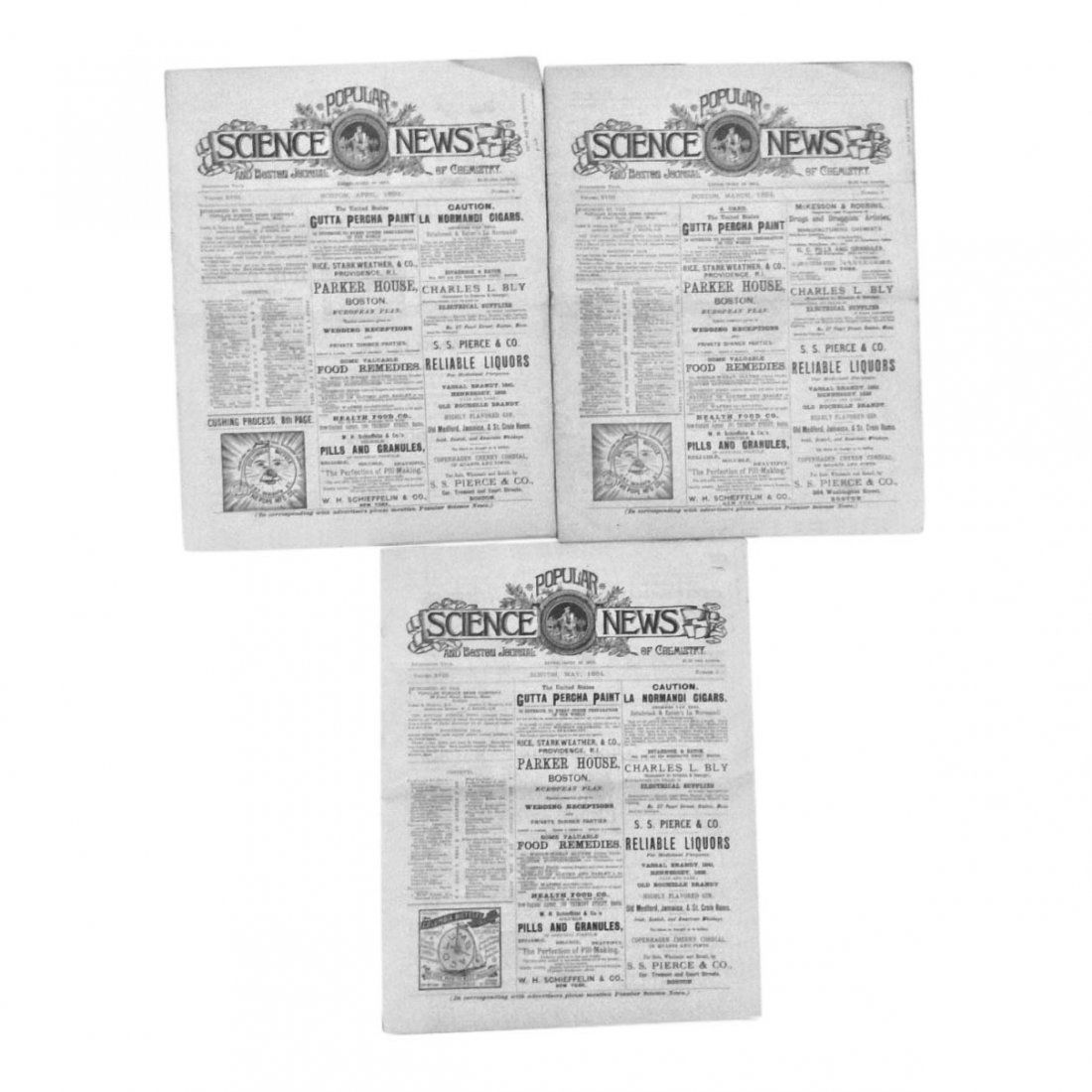 Lot of 3 Issues of Popular Science News, 1884 (1 of 4)