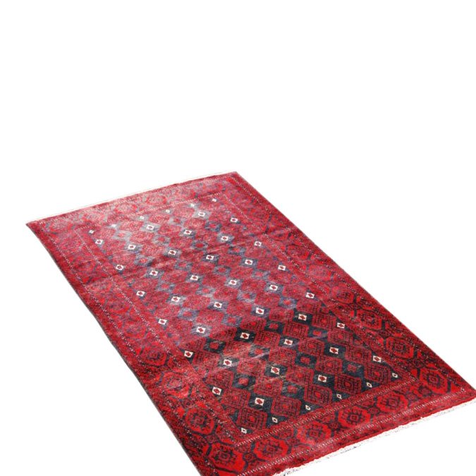 Rare Finely Knotted Persian Turkman Rug, 4x6 (1 of 4)