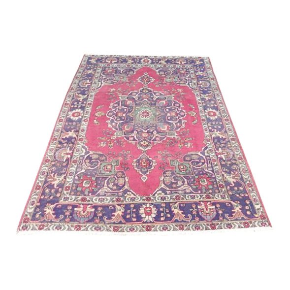 Semi-Antique Open Field Persian Tabriz Rug, 7x10 (1 of 6)