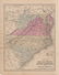Map of Maryland, Virginia, North & South Carolina