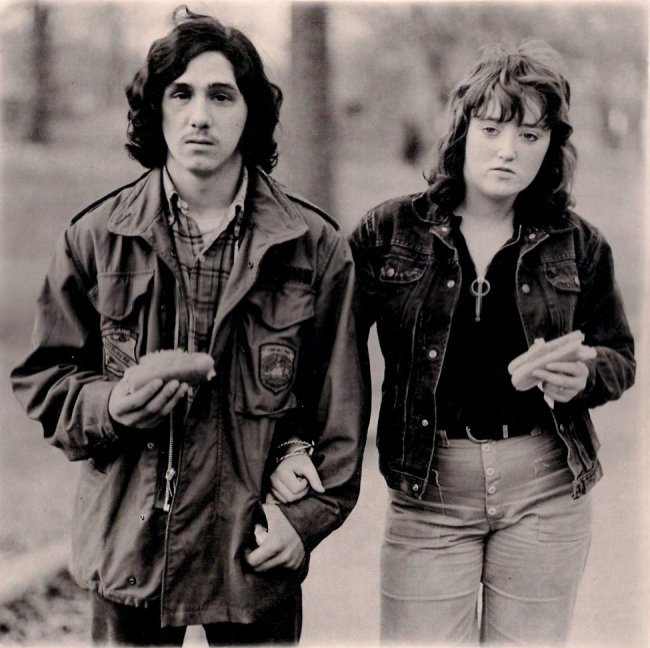 Diane Arbus: Hot Dogs in the Park, NY 1971: Medium: Heliogravure with tissue guard Printed in Italy Date: 1979 Paper Size: 15 3/4 x 11 5/8 inches Image Size: 9 7/8 x 10 inches Diane Arbus was an American photographer often regarded as one of th