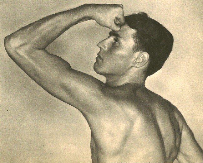 Fred Peel: Male Nude: Medium: Sheet-fed Gravure Date: 1937 Printer: Beck Engraving Company, USA Image Size: 6.5 x 5 inches Fred Peel was an American photographer active during the 1920's and 1930's. No Reserve: This lot st