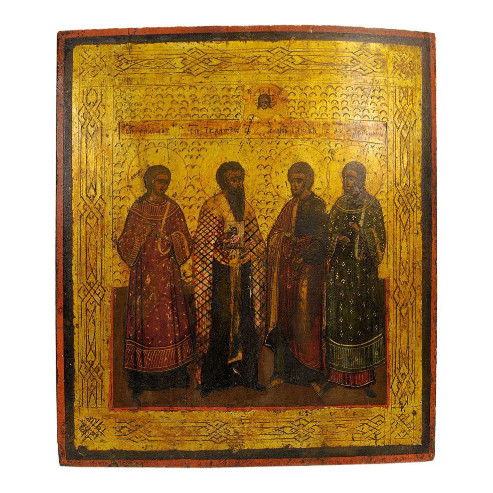 Russian Icon: Four Saints (1 of 4)