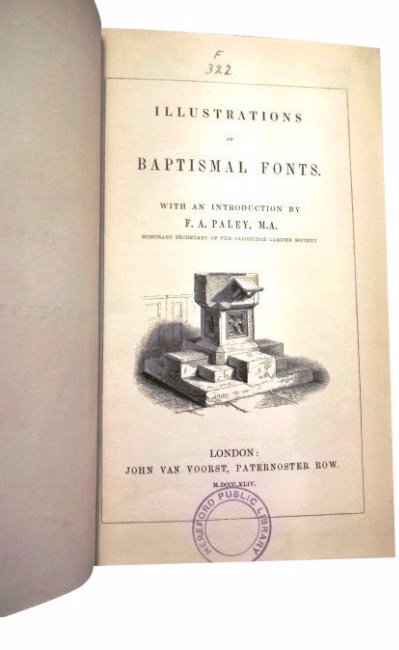 Illustrations of Baptismal Fonts by F.A. Palley (1 of 2)