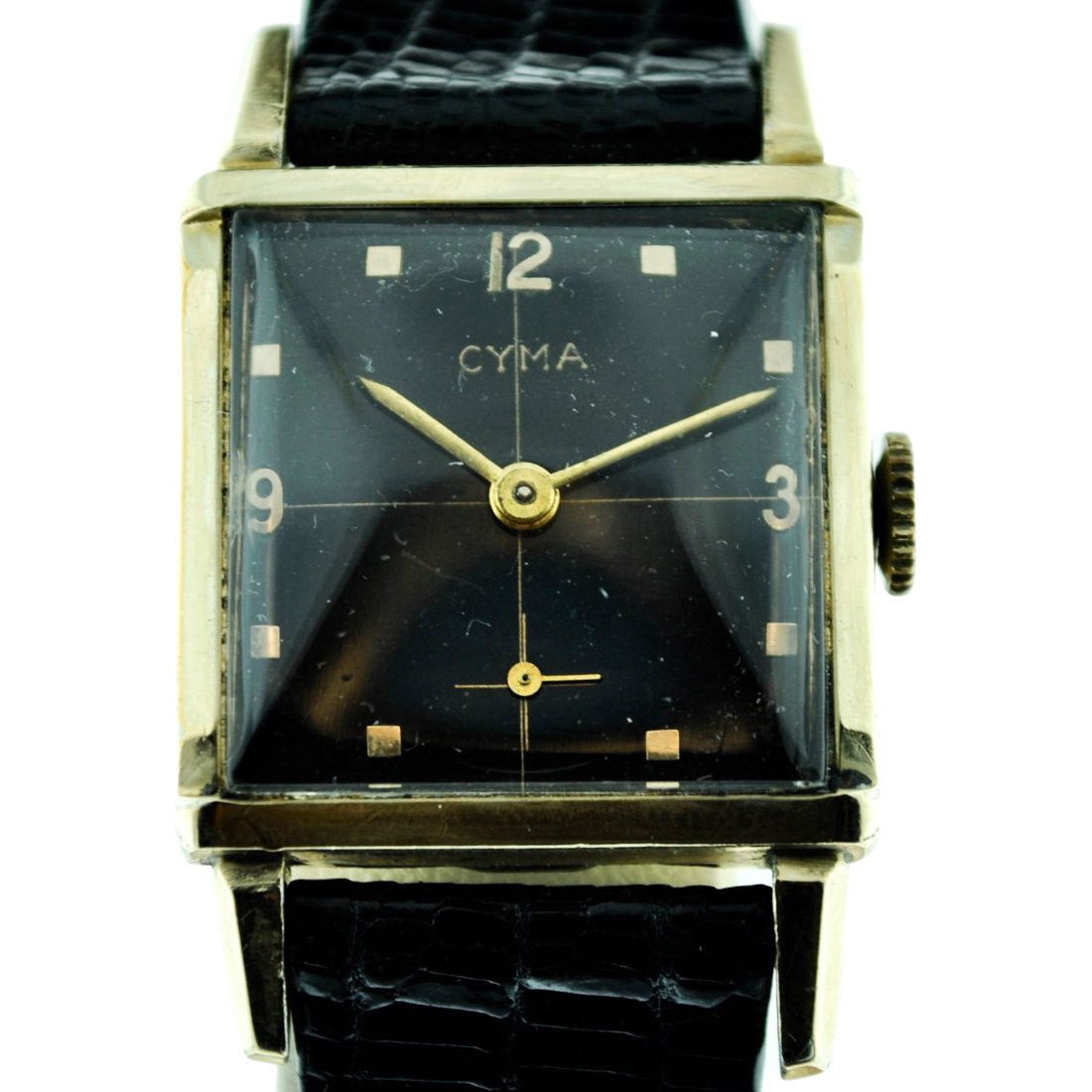 Cyma Manual Watch, 1940's: Item: Cyma Manual Watch Date: 1940's Manual wind Dimensions: 26 mm x 26 mm Cyma is a Swiss luxury watch manufacturer founded in 1862 by Joseph and Theodore Schwob. The brothers dedicated their watchma