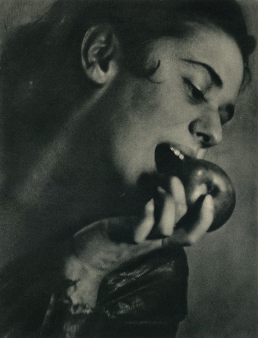 John Sheers: Temptation (Study of Lil Liandre): Medium: Sheet-fed Gravure Date: 1937 Printed in New York Image Size: 8 x 10.5 inches No Reserve: This lot starts at $1 and has no reserve as a courtesy so that collectors can determine the true market